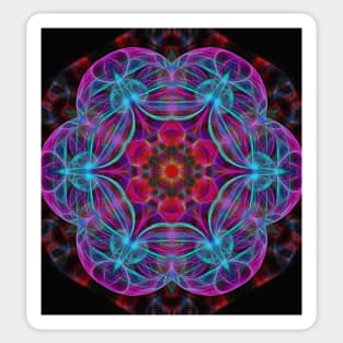 Vibrant wheel of fortune mandala Sticker